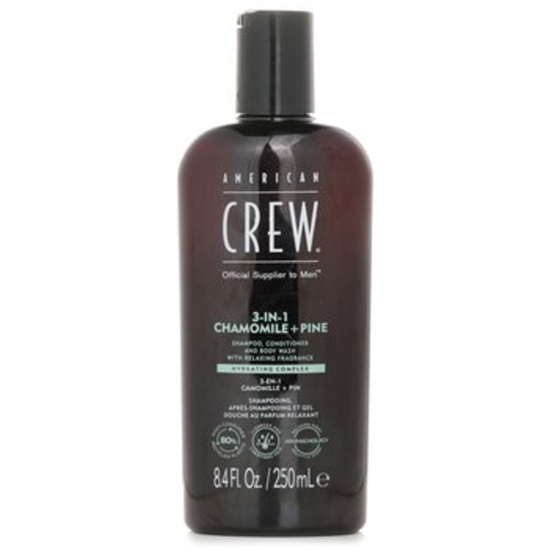 American Crew 3-in-1 Chamomile + Pine Shampoo, Conditoner And Body Wash  250ml/8.4oz