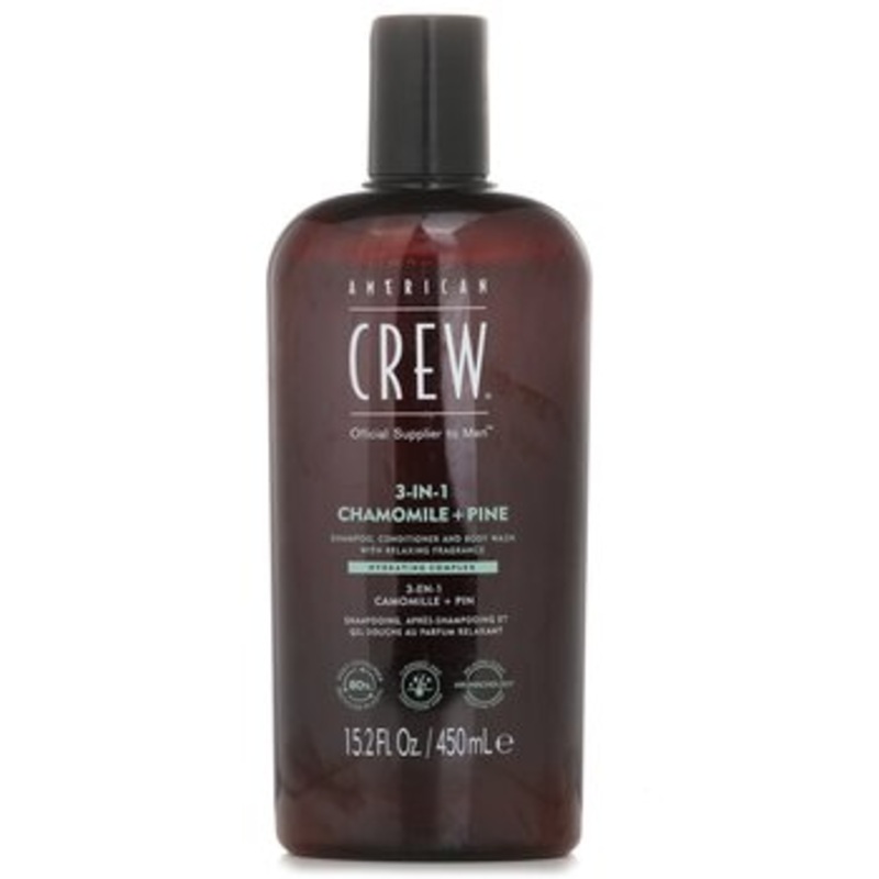 American Crew 3-in-1 Chamomile + Pine Shampoo, Conditoner And Body Wash  450ml/15.2oz