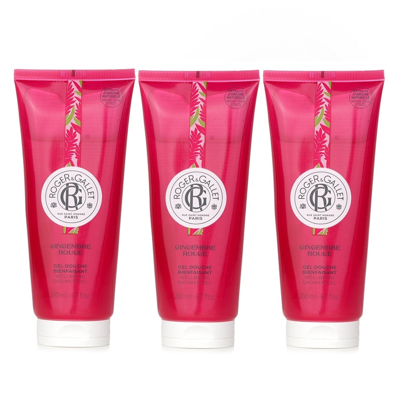 Roger & Gallet Super Saver PackGingembre Rouge Wellbeing Shower Gel x3  200ml/6.7oz x3