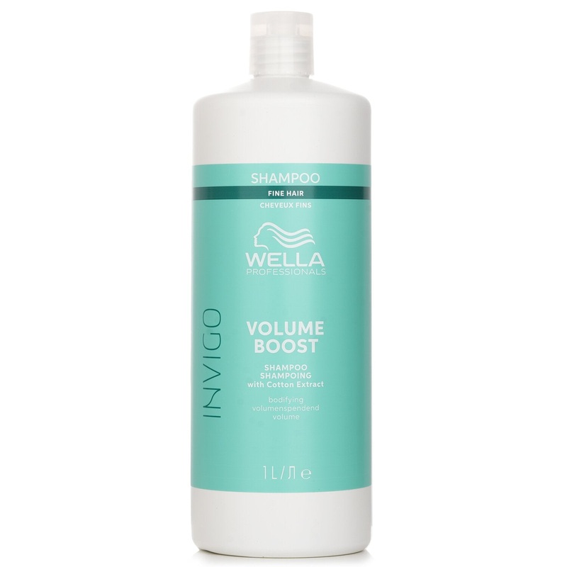 Wella Invigo Volume Boost Shampoo With Cotton Extract Fine Hair  1000ml